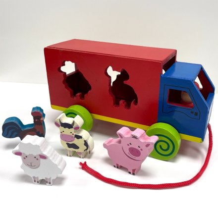 20cm Retro Farm Pull Along Truck