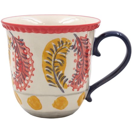 Hand Painted Floral Mug, 14cm 