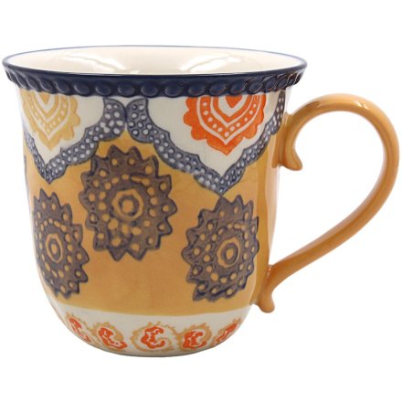 Hand Painted Floral Mug, 14cm 