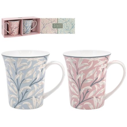 S/2 Willow Bough Mugs, 12cm 