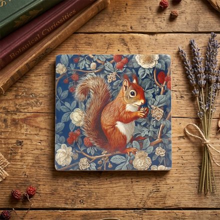 William Morris Squirrel Coaster, 10cm 