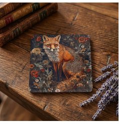 Elegant ceramic coaster featuring the iconic Morris fox design