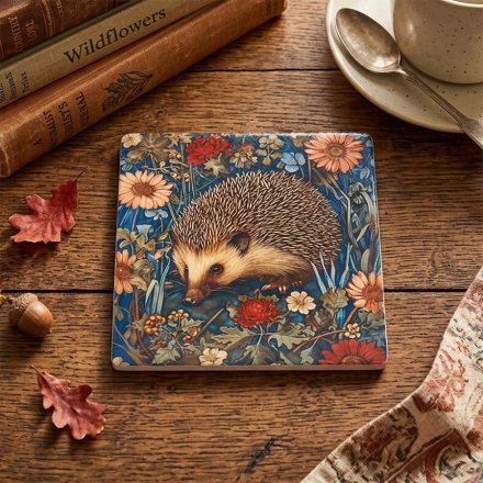 10cm William Morris Hedgehog Coaster
