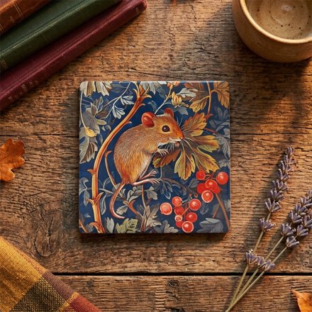10cm William Morris Mouse Coaste
