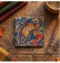 delightful William Morris mouse motif cup mat