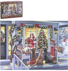 Discover joy and relaxation with this delightful 1000-piece cat and dog puzzle