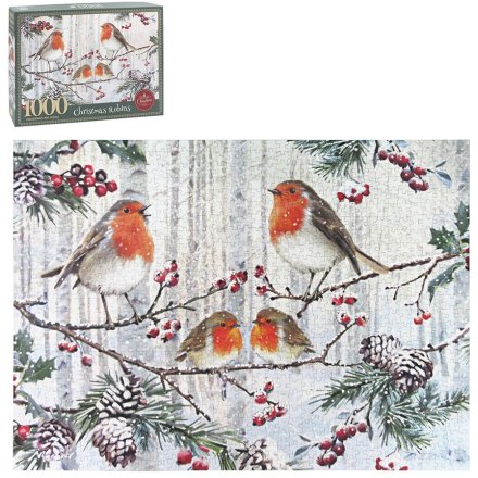 Xmas Robins 1000-Piece Jigsaw Puzzle