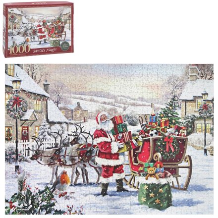 Festive Santa 1000-Piece Jigsaw Puzzle