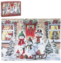 Capture the enchantment of snowy days with this delightful snowmen jigsaw puzzle