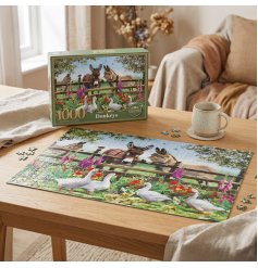 Experience the charm of rural life with this captivating donkeys puzzle in 1000 pieces