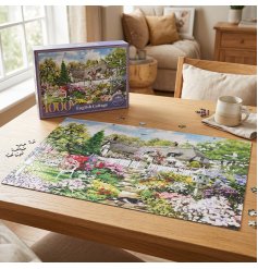 Discover tranquillity with this enchanting 1000-piece countryside cottage puzzle