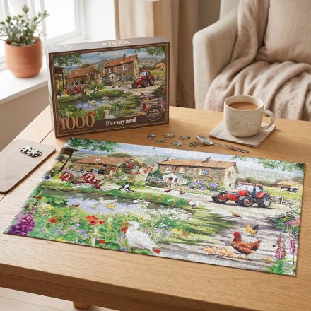 1000-Piece Farmyard Scene Jigsaw Puzzle