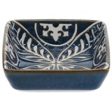 Elegant ceramic dipping bowl with delicate leaf design for stylish serving