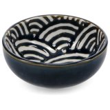 Elegant blue and white ceramic bowl perfect for stylish sauces and dips