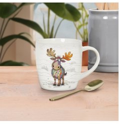 Start your day with the cheerful charm of the Maxi Moose Mug by Bug Art