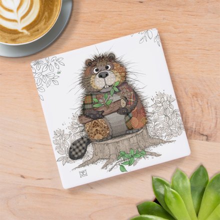Barry Beaver Coaster, 10cm 