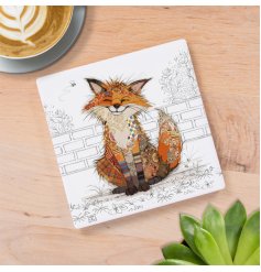 playful ceramic coaster showcasing vibrant bug-inspired design