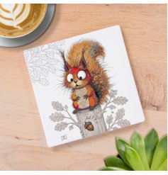a charming bug art coaster 