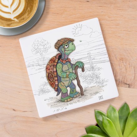 Theodore Tortoise Coaster, 10cm 