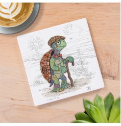 a charming bug art coaster 