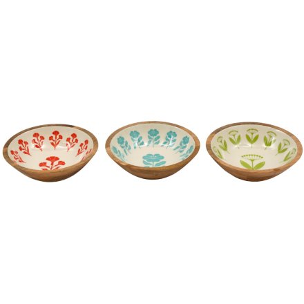 25cm Flower Enamel Bowl, 3/A 
