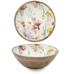 Add charm to your gatherings with our exquisite Wildflower Wood Serving Bowls