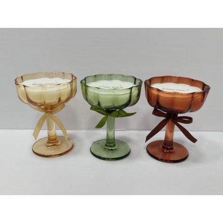 3/A Glass Scented Candle, 13cm
