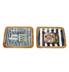 delightful sardine-themed serving trays that brighten any setting