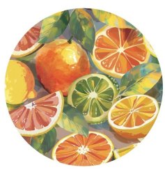 a delightful bowl featuring a vibrant citrus design