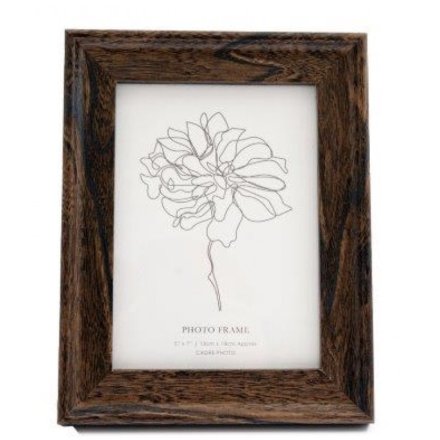 5x7 Walnut Perspex Picture Frame, 18cm