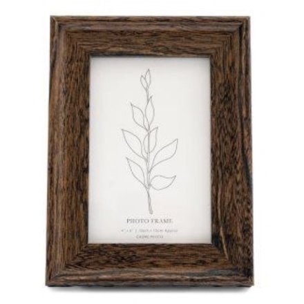 4x6 Walnut Effect Perspex Frame, 15cm