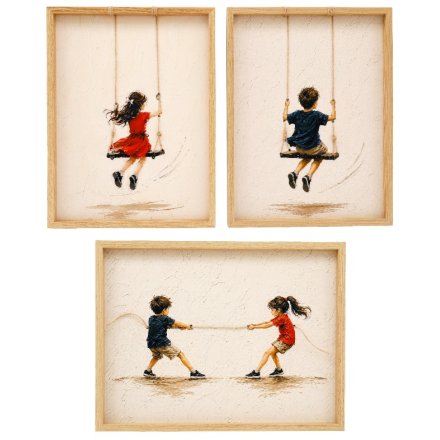 3/A Rope Wall Art Boy Girl, 42cm 