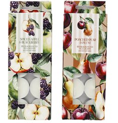 Brighten your home with the vibrant, uplifting aroma of orchard fruits tea lights