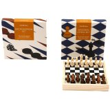 Compact and stylish mini chess and backgammon for games on the go