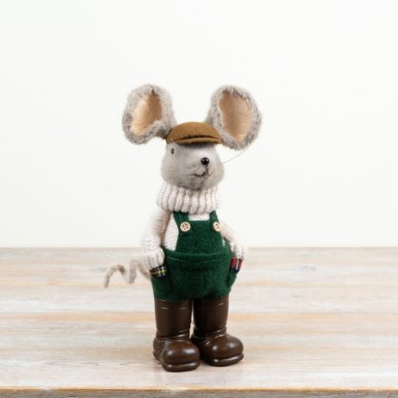 Meet our dapper little woodland mouse, dressed in his finest countryside attire.