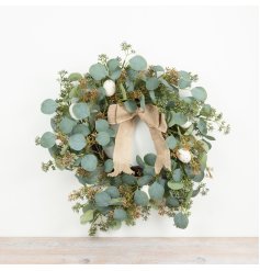 a charming round spring wreath 