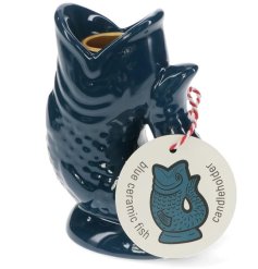 a charming fish design taper candle stick