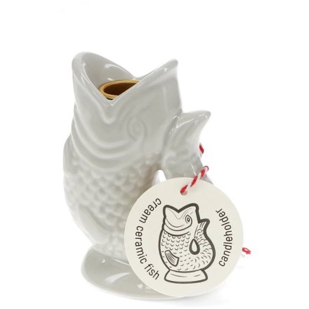 Fish Taper Candle Holder, 12cm 