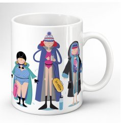 Start your day with a smile thanks to Mabel the Pink Pig’s lively wild swimmers mug
