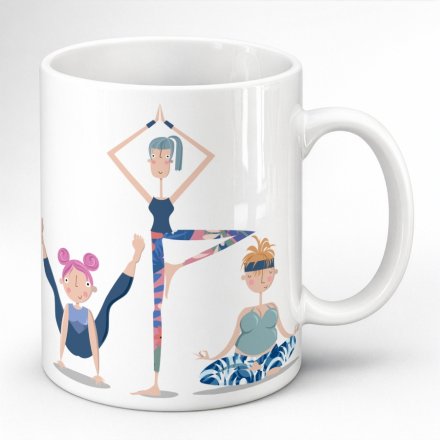 9.5cm Pink Pig Yoga Mug,