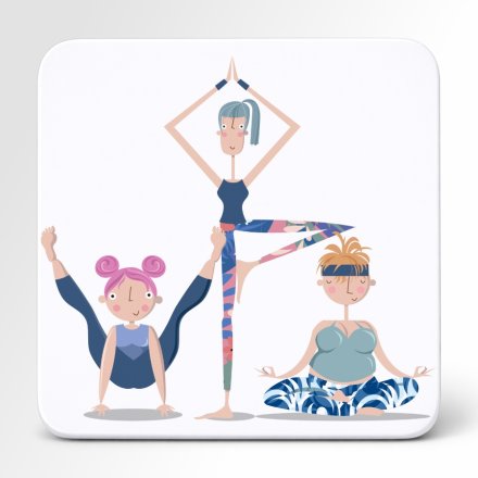 Pink Pig Yoga Coaster, 10cm 