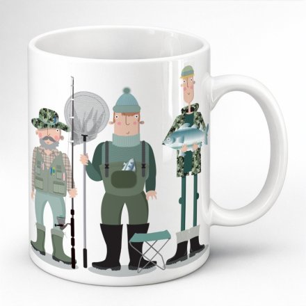 9.5cm Pink Pig Fishermen Mug