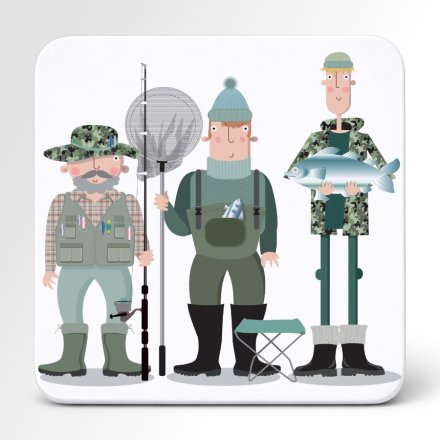 Pink Pig Fishermen Coaster, 10cm 