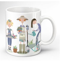 Start your day with joy using this delightful gardener-themed mug