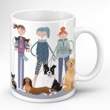 View Pink Pig Dog Walkers Mug, 9.5cm Details Cheerful pink pig mug celebrating dog walkers and their trusty companions