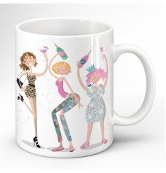 Toast to friendship and fun with this charming Pink Pig Party Girls Mug