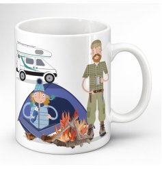 Add a splash of joy to your tea time with the charming Pink Pig Happy Campers Mug, ideal for snug moments