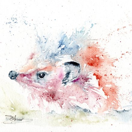 Sandi Mower Hilda Hedgehog Card, 15cm