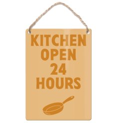 Brighten up your kitchen with this delightful mini dangler sign, day and night