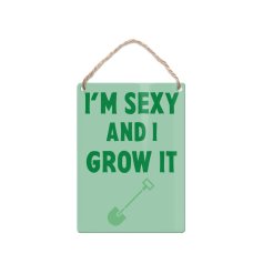 Bring a playful vibe to your indoor or outdoor space with this cheeky metal dangler